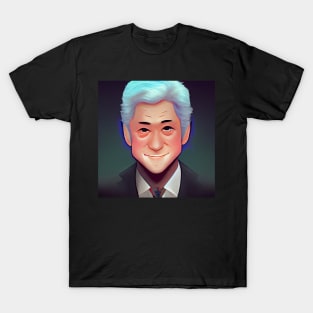 Bill Clinton Portrait | President of the United States | Manga style T-Shirt